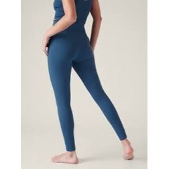 Athleta Aurora Seamless Jay Blue Ribbed Leggings XS - Picture 3 of 7